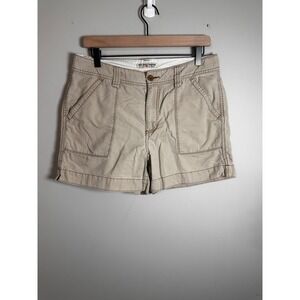 Vintage Polo Jeans Co Ralph Lauren Khaki Chino Shorts Womens 10 Beige Cotton